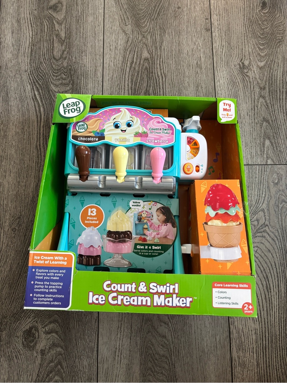 Leapfrog Count & Swirl Ice Cream Maker Toy - Pink, Yellow, Brown